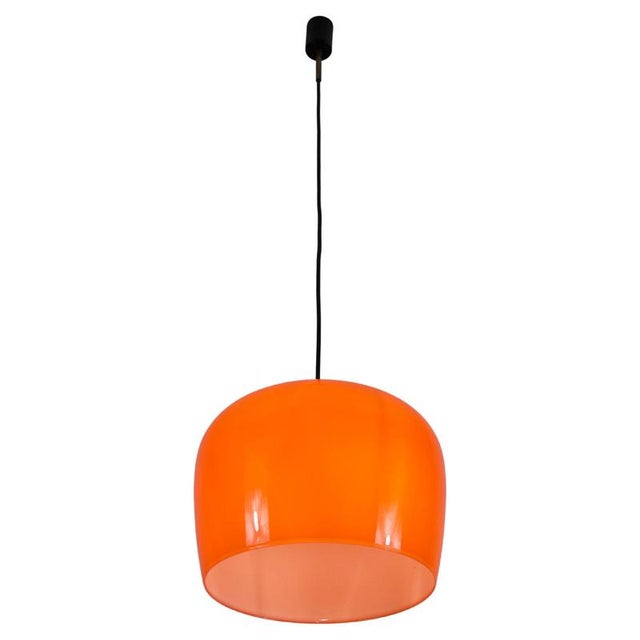 Mid-Century Red Glass Pendant Lamp, Italy, 1960s For Sale - Image 15 of 15