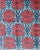 Mid-Century Modern Red & Blue European Design Rug With Geometric Medallions and Vining Blossoms For Sale - Image 3 of 13