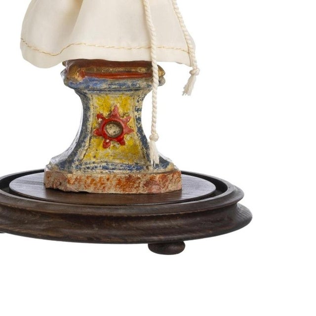 Religious Artist, Infant Jesus, 18th Century, Wood with Glass & Silver Details For Sale - Image 5 of 6