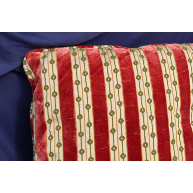 Textile Mid C. Down Filled Possibly Silk Velvet Pillow For Sale - Image 7 of 10