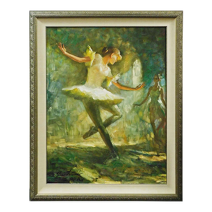 Zhiwei Tu "Untitled" Ballerina Original Oil on Canvas With Custom Framed W/Book