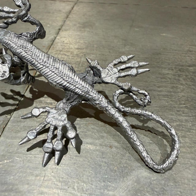 Vintage 1986 Ral Partha Pewter 2-Headed Guardian Dragon Miniature For Sale - Image 15 of 16