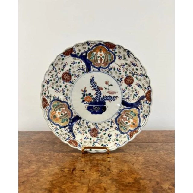1900 - 1909 Large Antique Quality Japanese Imari Plate, 1900s For Sale - Image 5 of 5