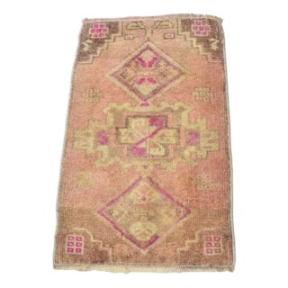 Small Orange Runner Rug in Wool For Sale