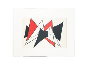 Abstract Alexander Calder "Stabile Ii" Lithograph for Dèrriere Le Miroir 1976