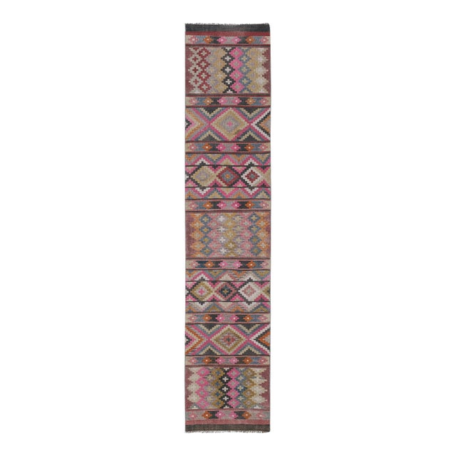 Mid 20th Century Vintage Turkish Kilim Runner 2'6'' X 12'2'' For Sale
