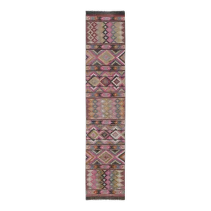Mid 20th Century Vintage Turkish Kilim Runner 2'6'' X 12'2''