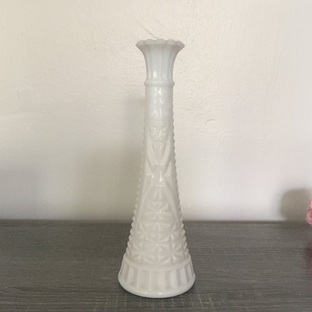 Vintage Anchor Hocking Opaque White Milk Glass Bud Vase Chairish