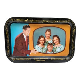 Vintage Lawrence Welk & the Lennon Sisters Snack Tray For Sale