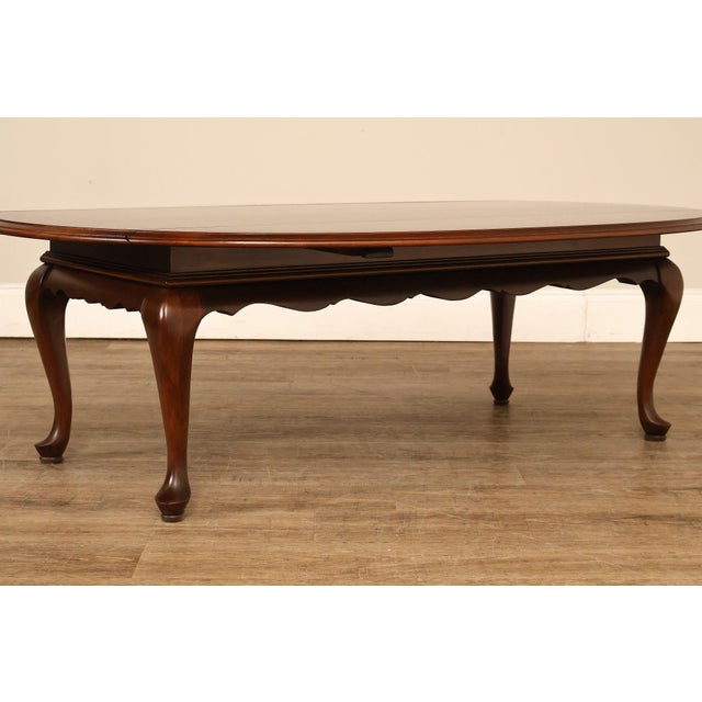 Ethan Allen Queen Anne Style Cherry Drop Leaf Coffee Table For Sale In Philadelphia - Image 6 of 18