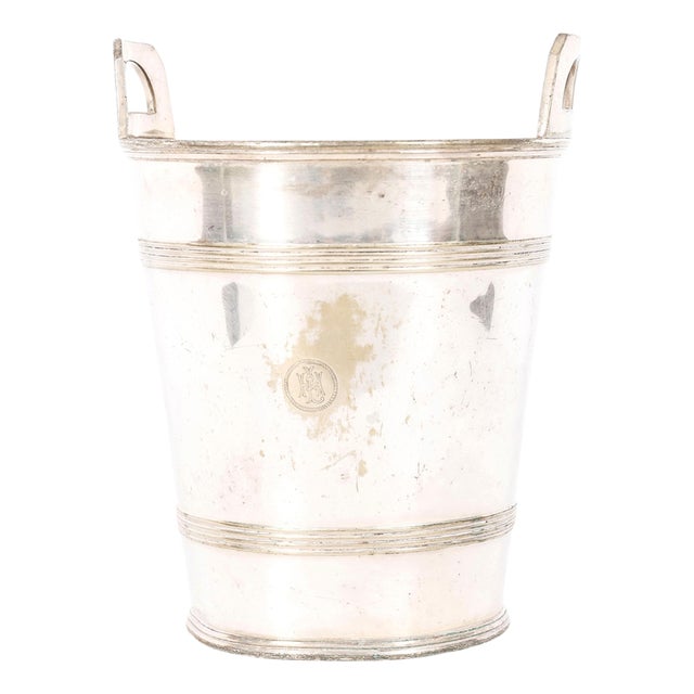 Antique Art Deco Silver-Plated Champagne Cooler attributed to Hutton Sheffield, 1920s For Sale