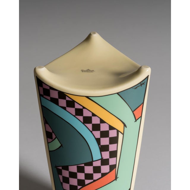 Ceramic Flash Porcelain Vase and Candleholder Set by Dorothy Hafner for Rosenthal, 1980s, Set of 4 For Sale - Image 7 of 14