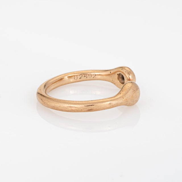 Modern C1977 Cartier London Diamond Ring Sz 4.5 Pinky Band 18k Yellow Gold Vintage For Sale - Image 3 of 7