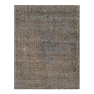 Pasargad Home Vintage Overdye Grey Wool Area Rug, 9' 7'' X 12' 6'' For Sale