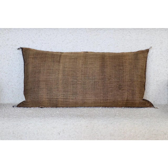 Moroccan Brown Cactus Silk Pillow For Sale In New York - Image 6 of 6