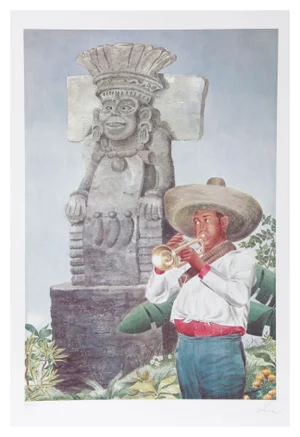 Vic Herman, Musician Porfieno Santana, Lithograph