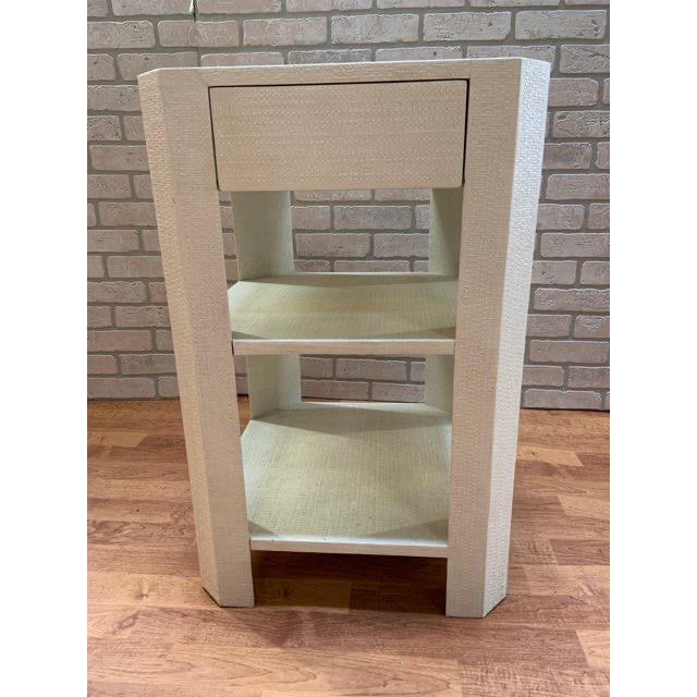 Made Goods Lena Single Nightstand in Pristine Faux Raffia Chairish