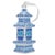 2020s Chinoiserie Blue & White Pagoda Christmas Tree Glass Ornament - A Pair For Sale - Image 5 of 5