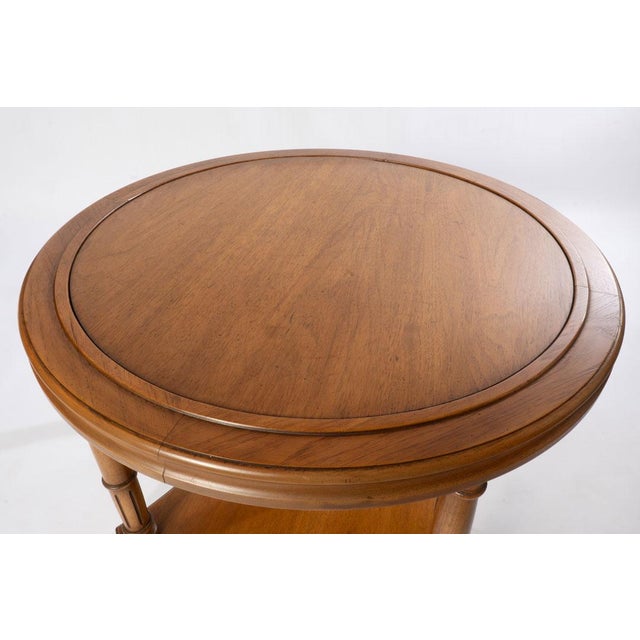 Pair of Vintage Round Hekman Tables For Sale - Image 9 of 10