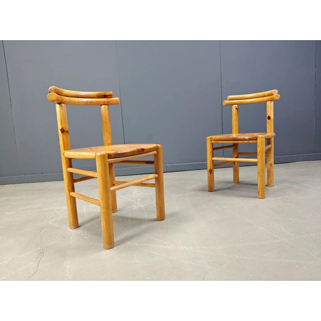 Vintage Dining Chairs in Pine, 1980s, Set of 6 For Sale - Image 11 of 18