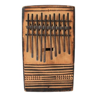 Vintage Folk Art Wooden Mbira Kalimba African Instrument For Sale