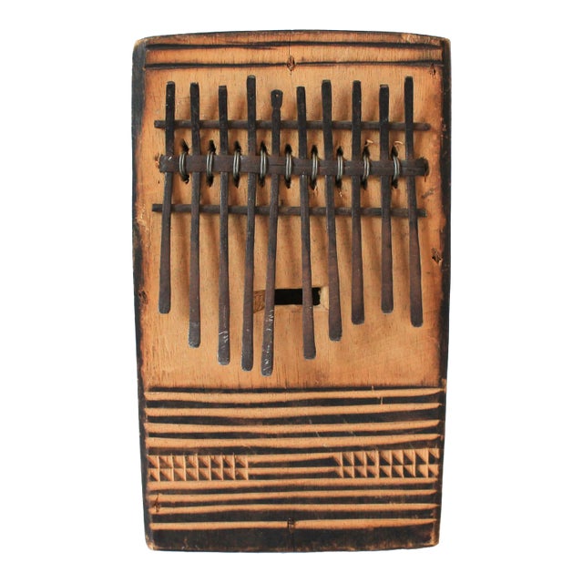 Vintage Folk Art Wooden Mbira Kalimba African Instrument For Sale