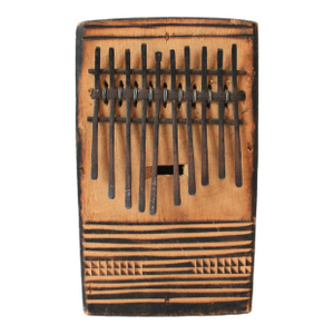 Vintage Folk Art Wooden Mbira Kalimba African Instrument