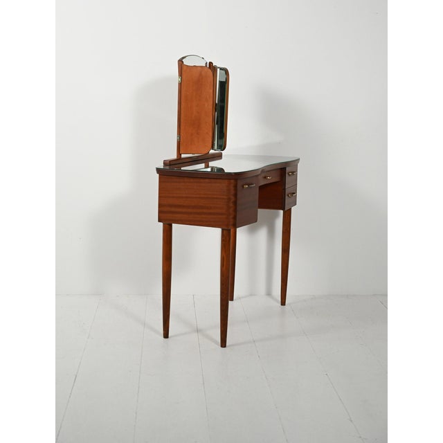 Scandinavian Mahogany Dressing Table, 1950s For Sale - Image 3 of 10