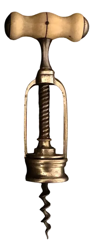 French Lexcelsior Corkscrew with Nickel-Plated Bronze Cage by Armand Guichard, 1882