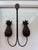 1990s Pair of Pineapple Form Wrought Iron Wall Candle Sconces For Sale - Image 5 of 13