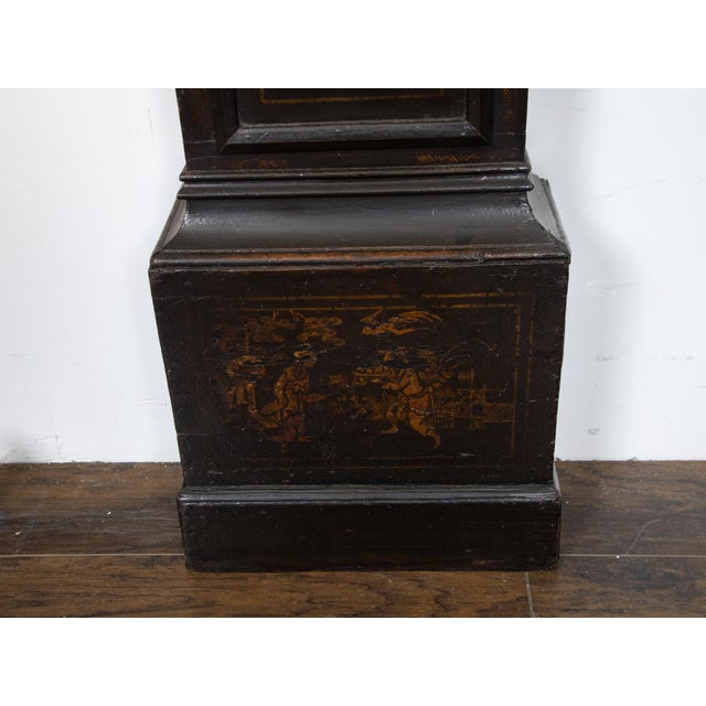 Chinoiserie English 18th Century Chinoiserie James Hewitt of Sunderland Tall Case Clock For Sale - Image 3 of 12