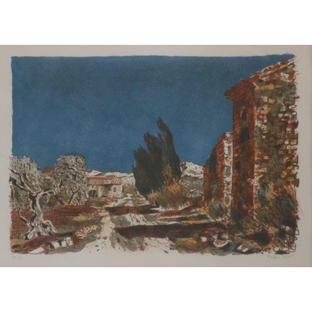 Roland OUDOT (1897-1981) The Provençal farmhouse and olive trees Original lithograph Signed in pencil Numbered out of 40...