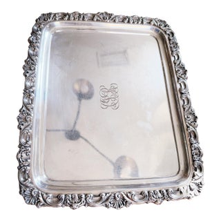 Antique Silver Plated Tiffany & Co Serving Tray For Sale