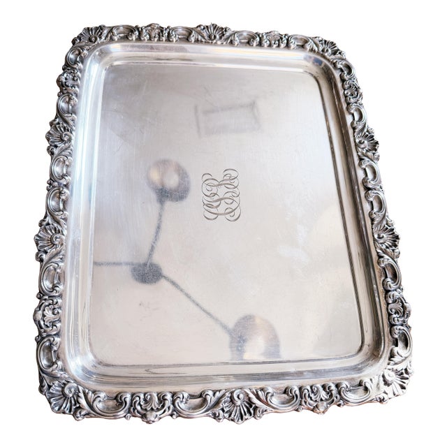 Antique Silver Plated Tiffany & Co Serving Tray For Sale