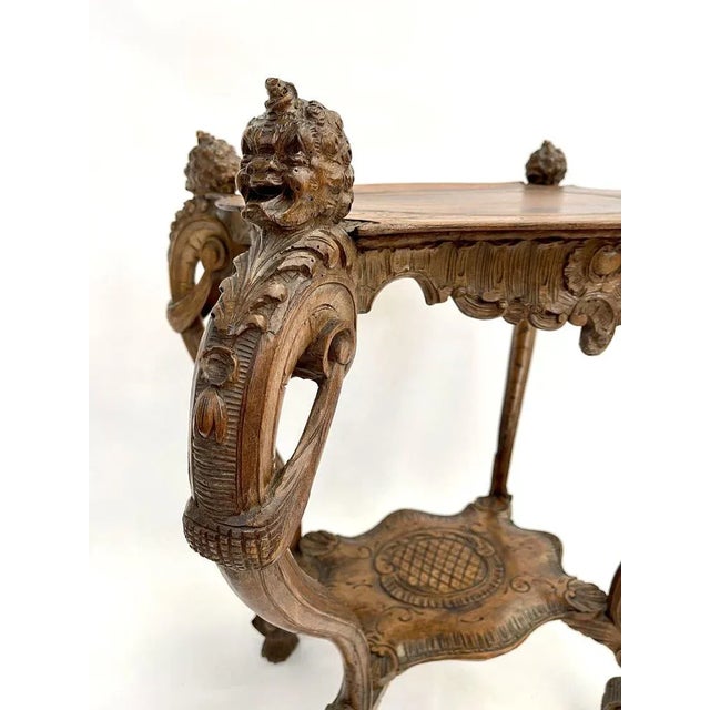 Wood Baroque Side Table in Wood, 1790 For Sale - Image 7 of 10