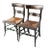 Antique Stencil Painted Chairs Pair For Sale