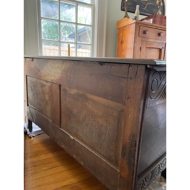 Wood Antique Jacobean Walnut Chest For Sale - Image 7 of 10