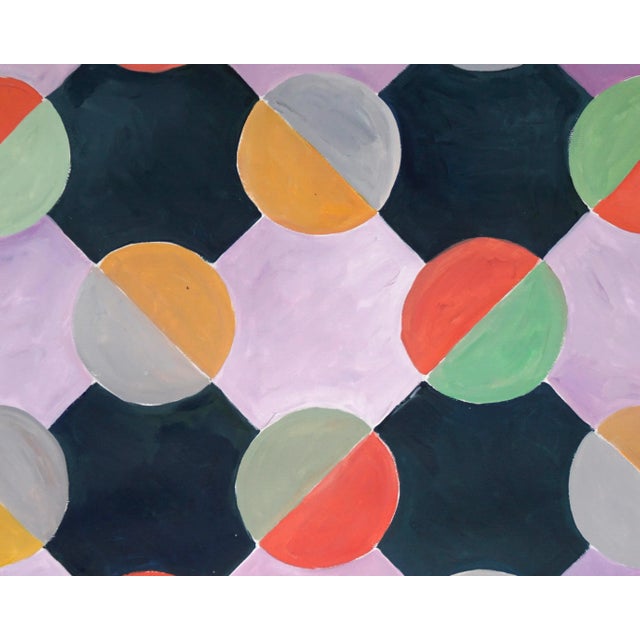 2020s 2022, Art Deco Geometric Pattern "New Chess Tiles", Acrylic Painting on Watercolor Paper by Natalia Roman For Sale - Image 5 of 9