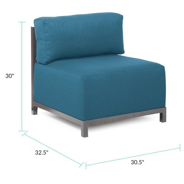 Plastic Axis Chair Seascape Turquoise Titanium Frame For Sale - Image 7 of 7