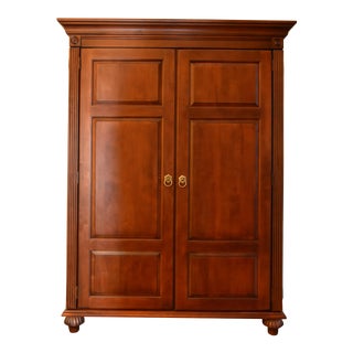 Traditional Ethan Allen Brittish Classics Desk Armoire For Sale