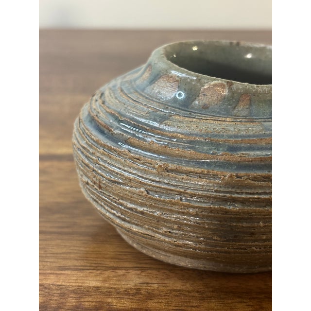 Vintage American Studio Pottery Vase - Sculptural Form, Signed For Sale - Image 4 of 6