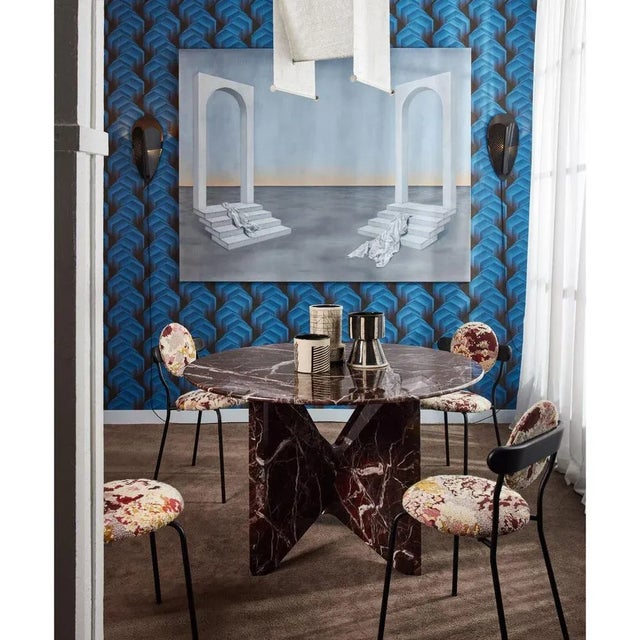 Lamina Oblong Green Marble Dinner Table by Hannes Peer For Sale - Image 6 of 8