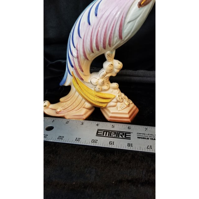 Ceramic Vintage MCM Hand Painted, Portuguese Pereiras Birds Pheasants Figurine-Set of 2 For Sale - Image 7 of 7