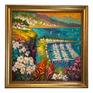 Manfred Kuhnert Oil Painting of Dana Point Harbor