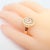 Metal Chopard Yellow Gold Diamond Double Circle Happy Spirit Ring, Size 6.75 For Sale - Image 7 of 12