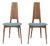 Vintage German Dining Chairs in Oak and Turquoise Upholstery by Ernst Martin Dettinger for Veil, 1960s, Set of 2 For Sale