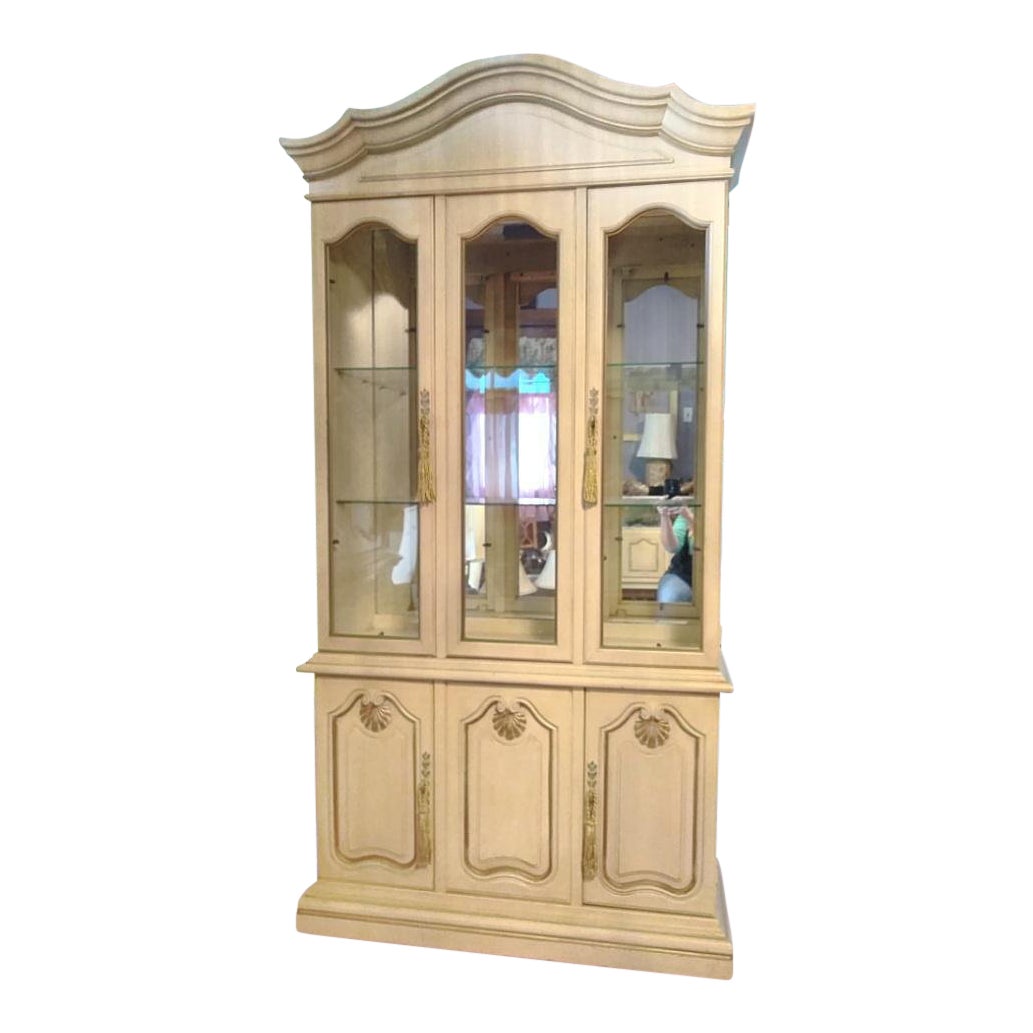 Vintage French Provincial Curio Cabinet Chairish