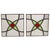 Art Deco Geometric Stained Glass Windows, Set of 2 For Sale - Image 5 of 12