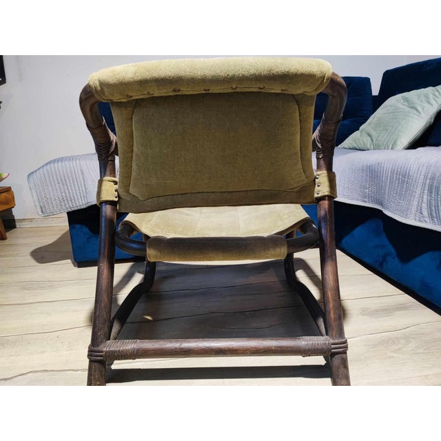 Art Deco Rattan Armchair For Sale - Image 6 of 8