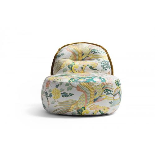Rima armchair in solid beech, particle board and hr foam by popus editions. Dimensions: w 80 x d 85 x h 70 cm. Materials:...